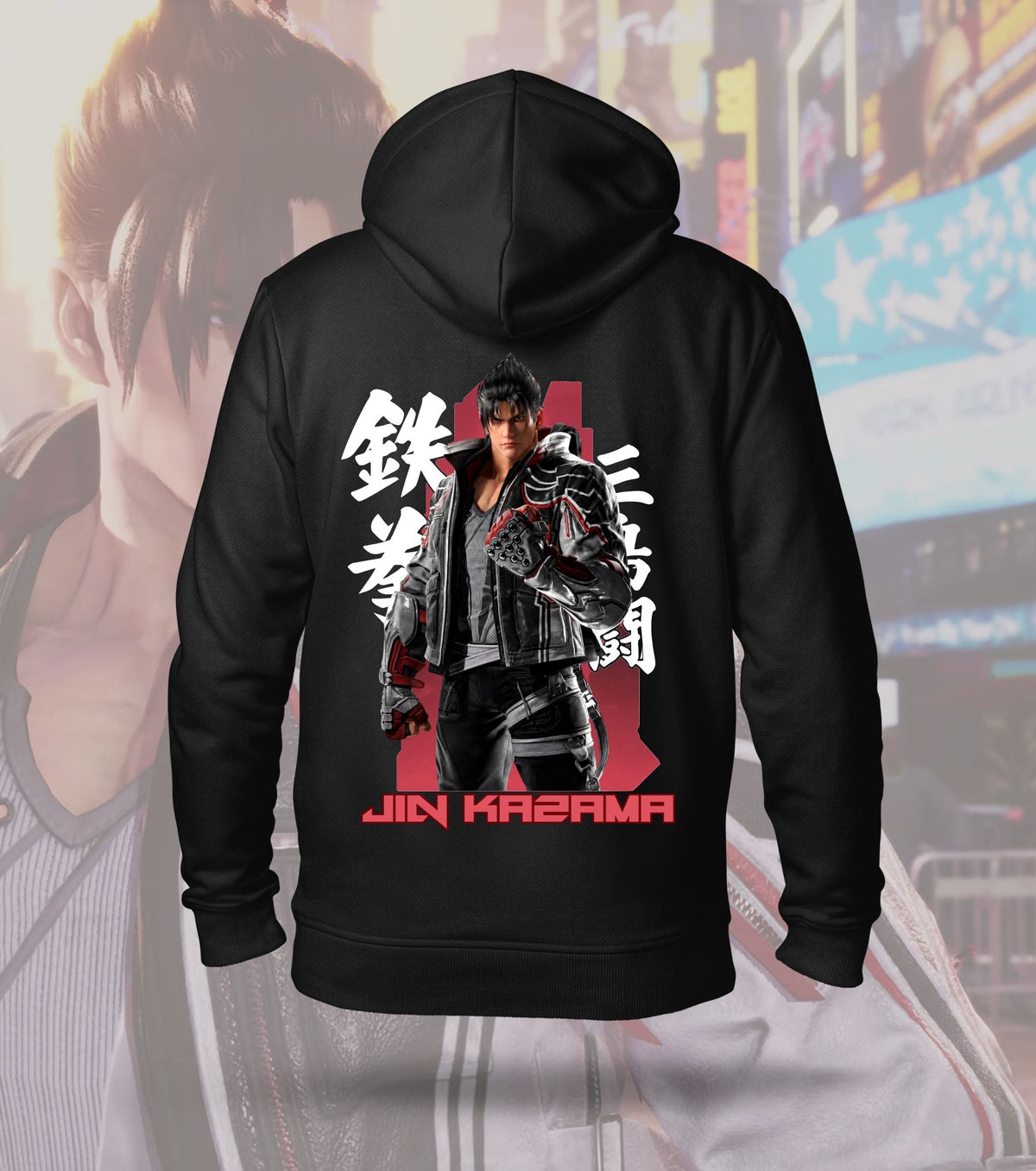 Tekken Jin Kazama Back Print Hoodie – Heavyweight 300 GSM Cotton