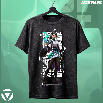 Sage | Valorant – Guardian Spirit Acid Wash Tee