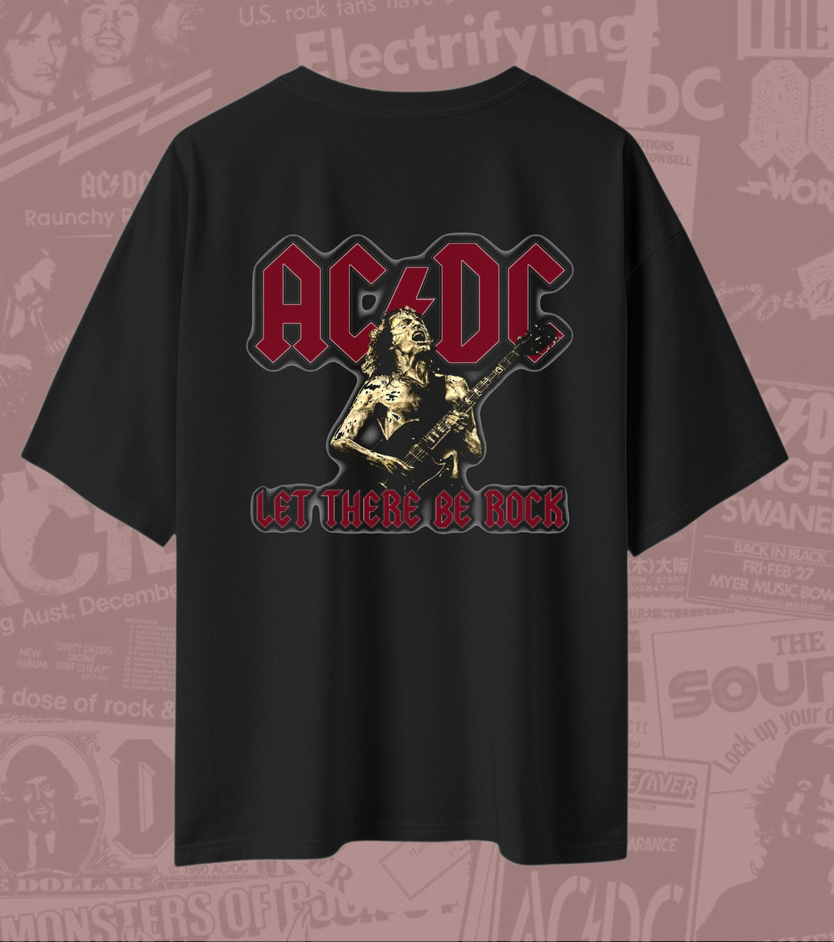 AC/DC Let There Be Rock Graphic Oversized T-Shirt