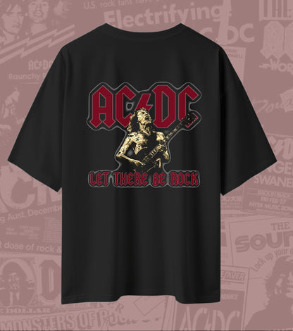 AC/DC Let There Be Rock Graphic Oversized T-Shirt