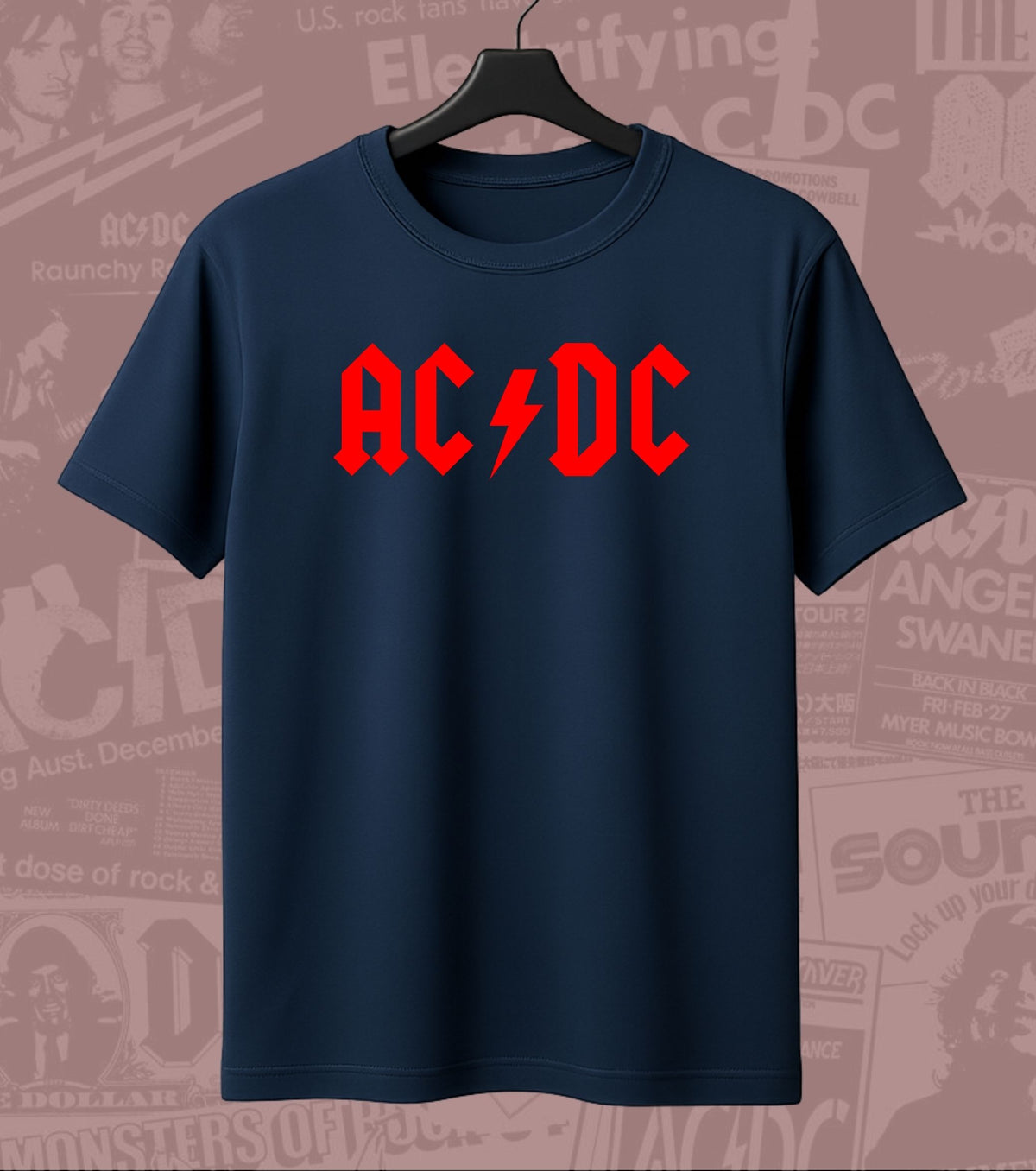 AC/DC Highway to Hell Flame Graphic Regular T-Shirt