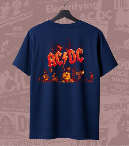 AC/DC Flame Logo Graphic Regular T-Shirt