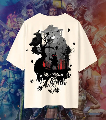 Apex Legends Bloodhound Hunter Oversized T-Shirt for Men & Women | 240 GSM Premium Cotton Gaming Graphic Tee | Gamer