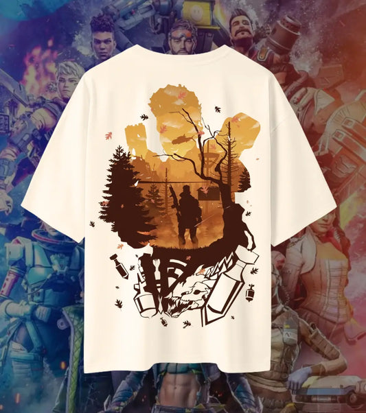 Apex Legends Bloodhound Hunter Oversized T-Shirt for Men & Women | 240 GSM Premium Cotton Gaming Graphic Tee | Gamer