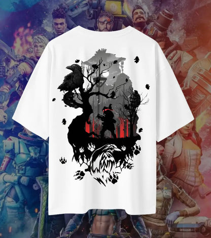 Apex Legends Bloodhound Hunter Oversized T-Shirt for Men & Women | 240 GSM Premium Cotton Gaming Graphic Tee | Gamer