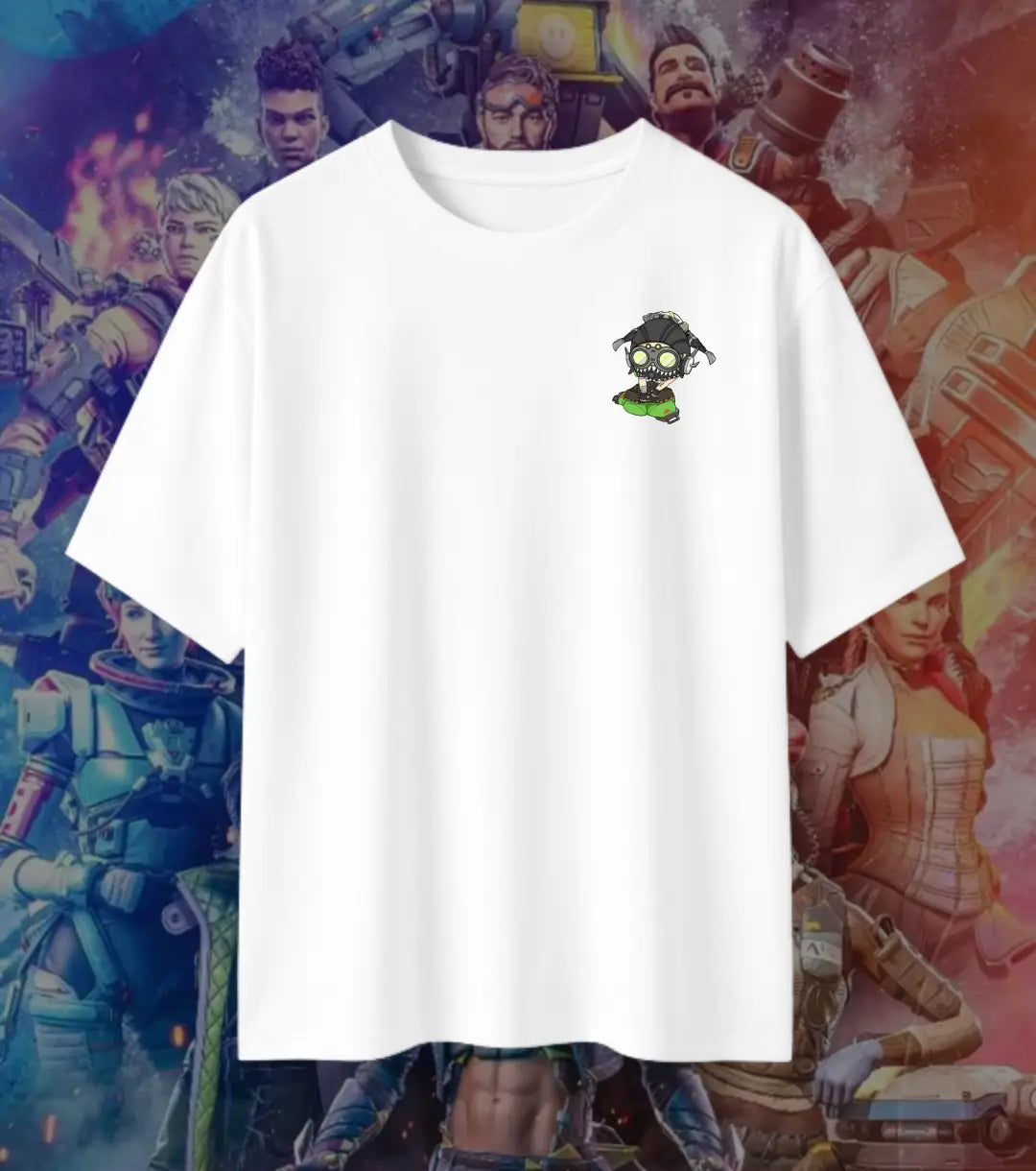 Apex Legends Nessie Squad Oversized T-Shirt for Men & Women | 240 GSM Premium Cotton Gaming Graphic Tee | Cute Gamer