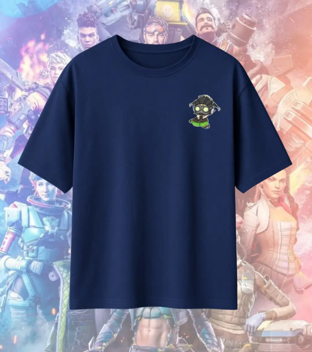 Apex Legends Nessie Squad Oversized T-Shirt for Men & Women | 240 GSM Premium Cotton Gaming Graphic Tee | Cute Gamer