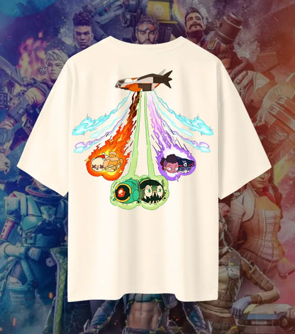 Apex Legends Nessie Squad Oversized T-Shirt for Men & Women | 240 GSM Premium Cotton Gaming Graphic Tee | Cute Gamer