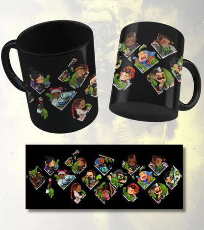 Apex Legends Nessie Sticker Ceramic Gaming Mug | Cute Legends Coffee Mug | White & Black - Mug