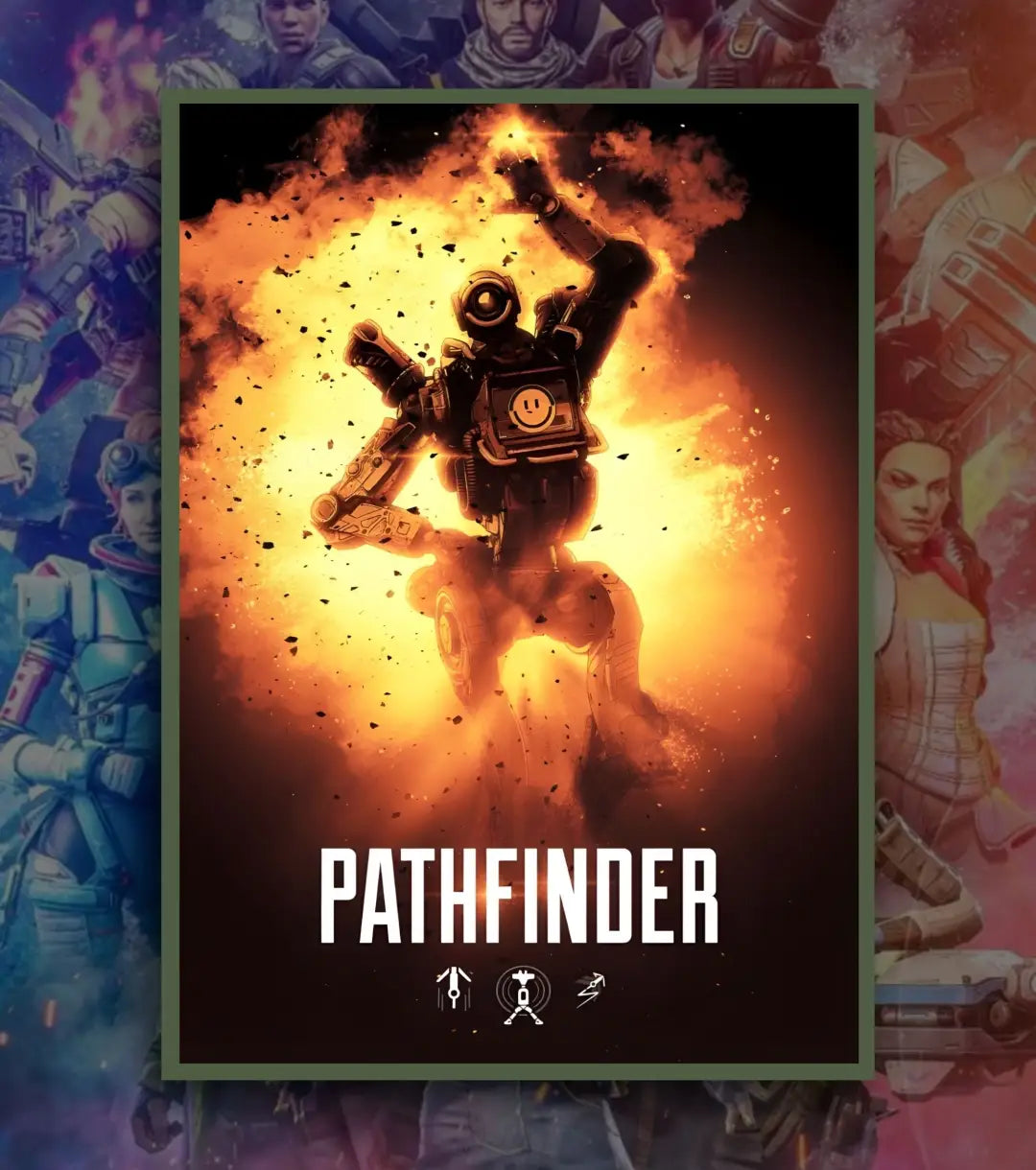 Apex Legends Premium Posters – A3 & A4 Sizes | High-Quality Gaming Wall Art - A4 / Pathfinder / Bottle Green
