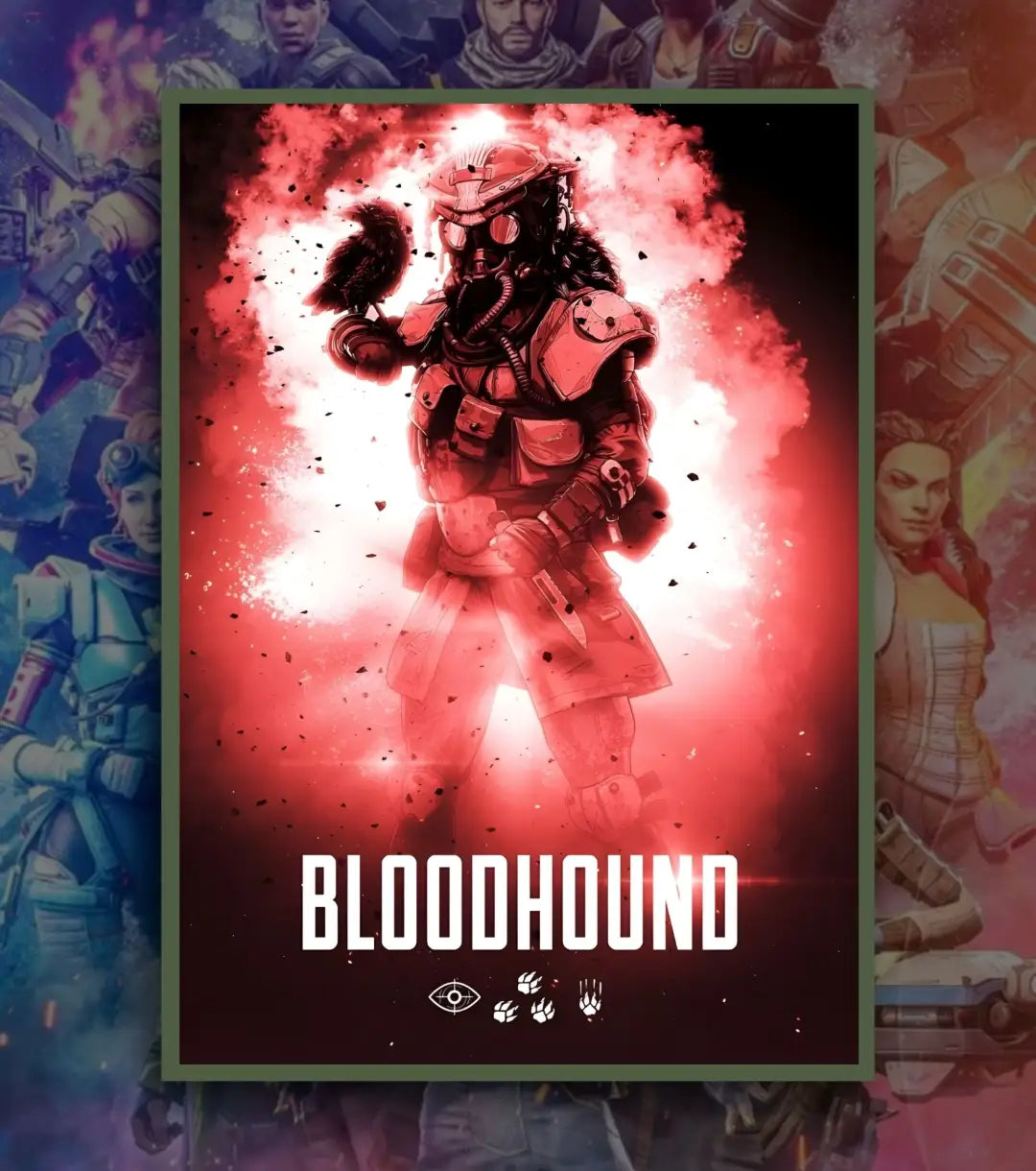 Apex Legends Premium Posters – A3 & A4 Sizes | High-Quality Gaming Wall Art - A3 / Bloodhound / Bottle Green