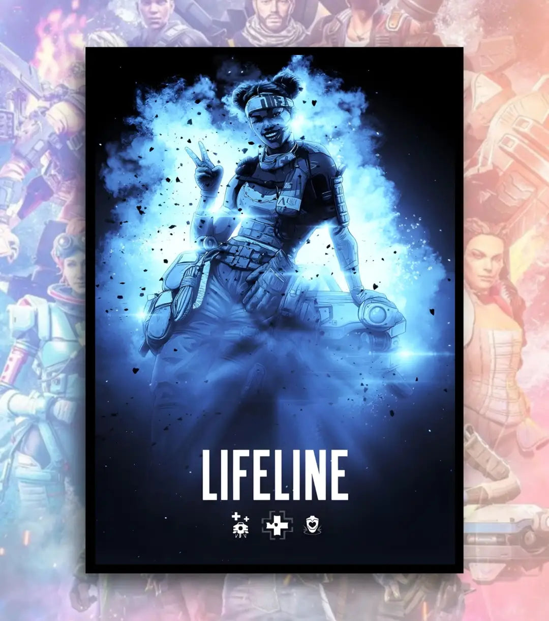 Apex Legends Premium Posters – A3 & A4 Sizes | High-Quality Gaming Wall Art - A3 / Lifeline / Black Frame