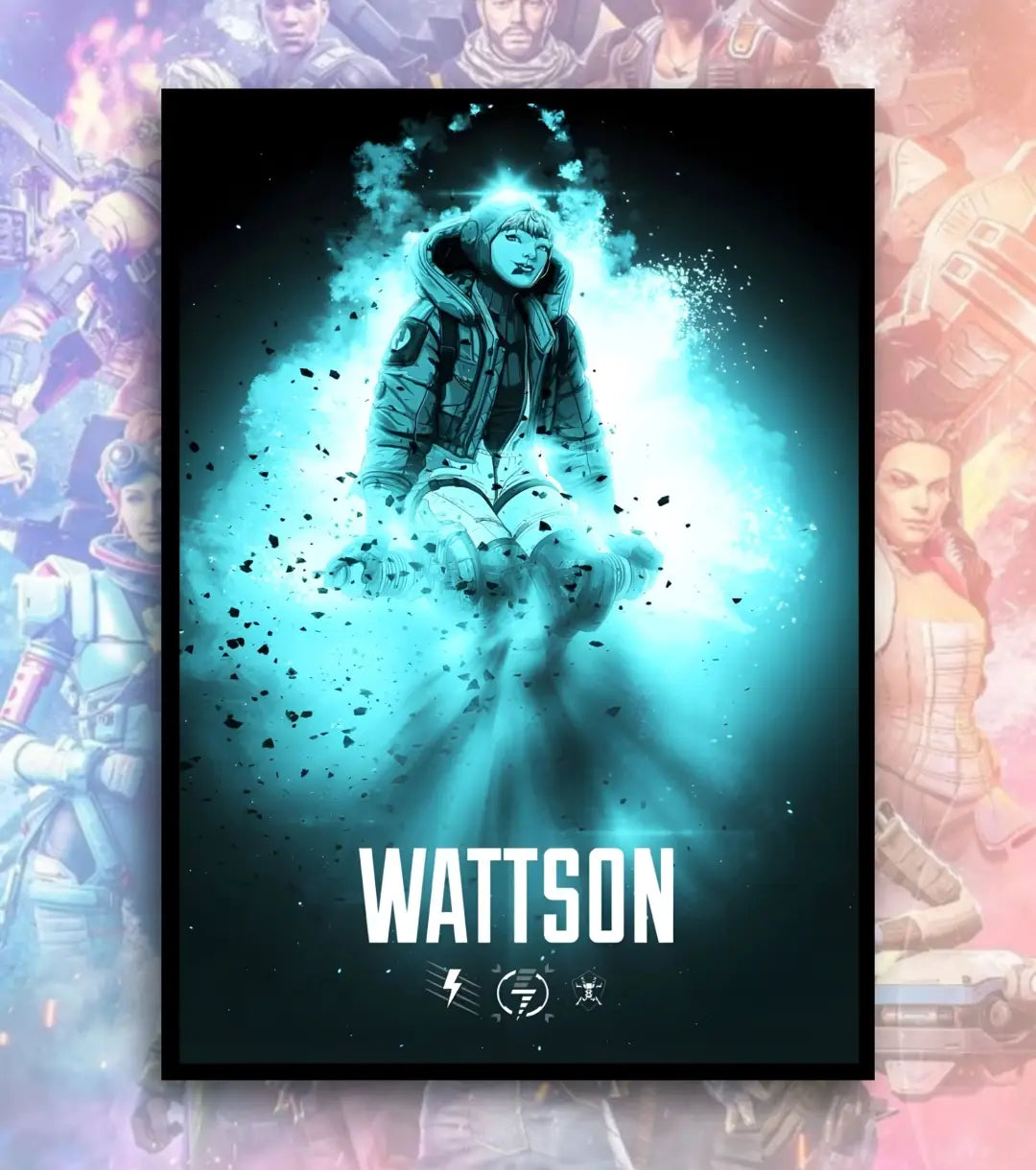 Apex Legends Premium Posters – A3 & A4 Sizes | High-Quality Gaming Wall Art - A3 / Wattson / Black Frame