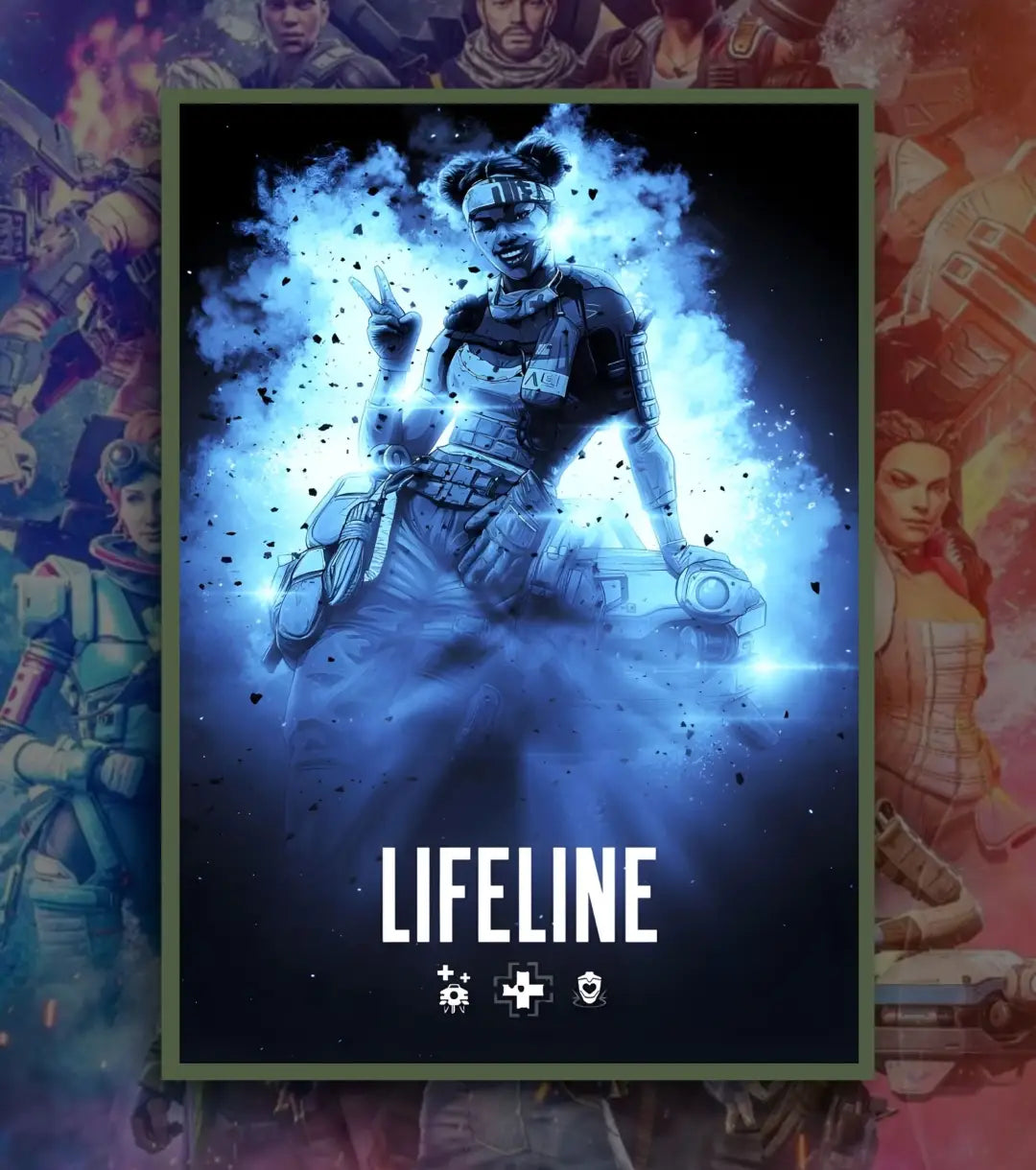 Apex Legends Premium Posters – A3 & A4 Sizes | High-Quality Gaming Wall Art - A3 / Lifeline / Bottle Green