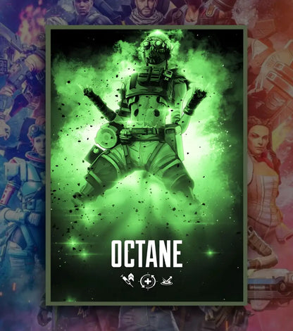 Apex Legends Premium Posters – A3 & A4 Sizes | High-Quality Gaming Wall Art - A3 / Octane / Bottle Green