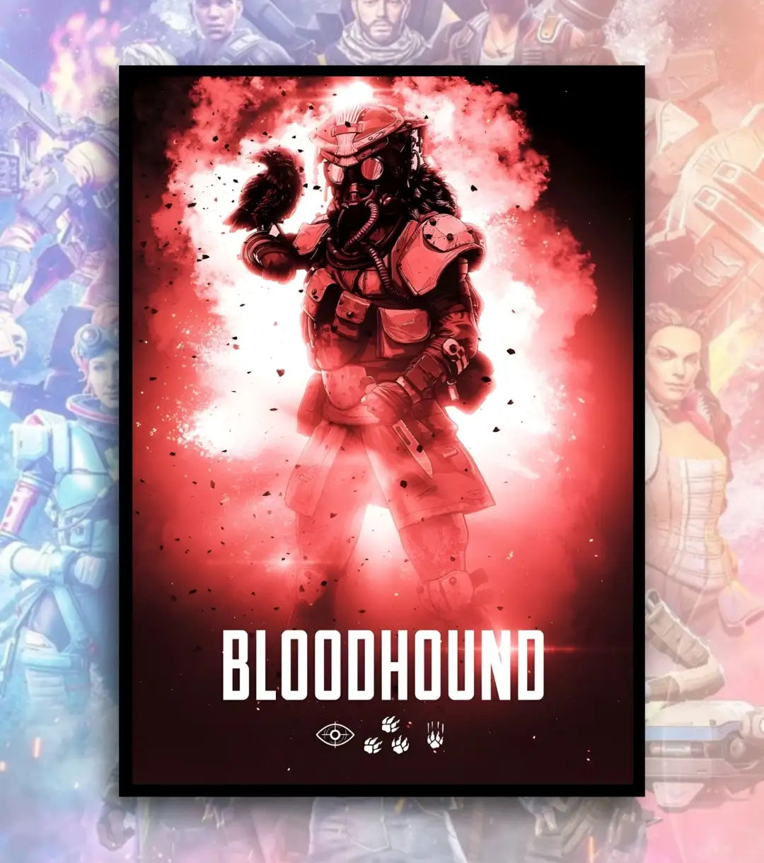 Apex Legends Premium Posters – A3 & A4 Sizes | High-Quality Gaming Wall Art - A3 / Bloodhound / Black Frame