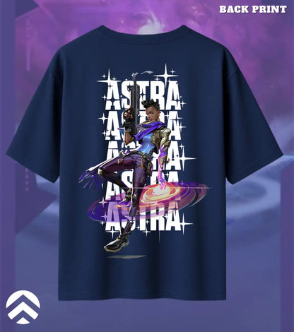 Astra – Cosmic Vision Valorant Oversized T Shirt | Bold Casual Energy - Navy / XS / 180GSM - Valorant