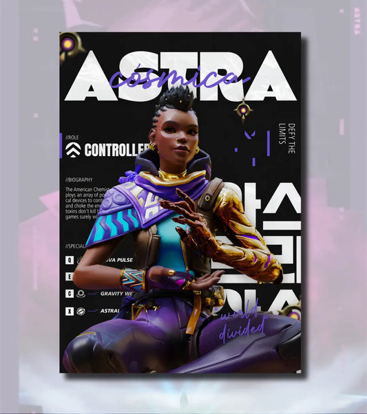 Astra Valorant Poster – Cosmic Control Wall Art | Celestial Power for Your Wall - Valorant