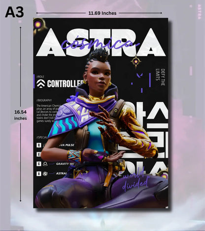 Astra Valorant Poster – Cosmic Control Wall Art | Celestial Power for Your Wall - A3 - Valorant