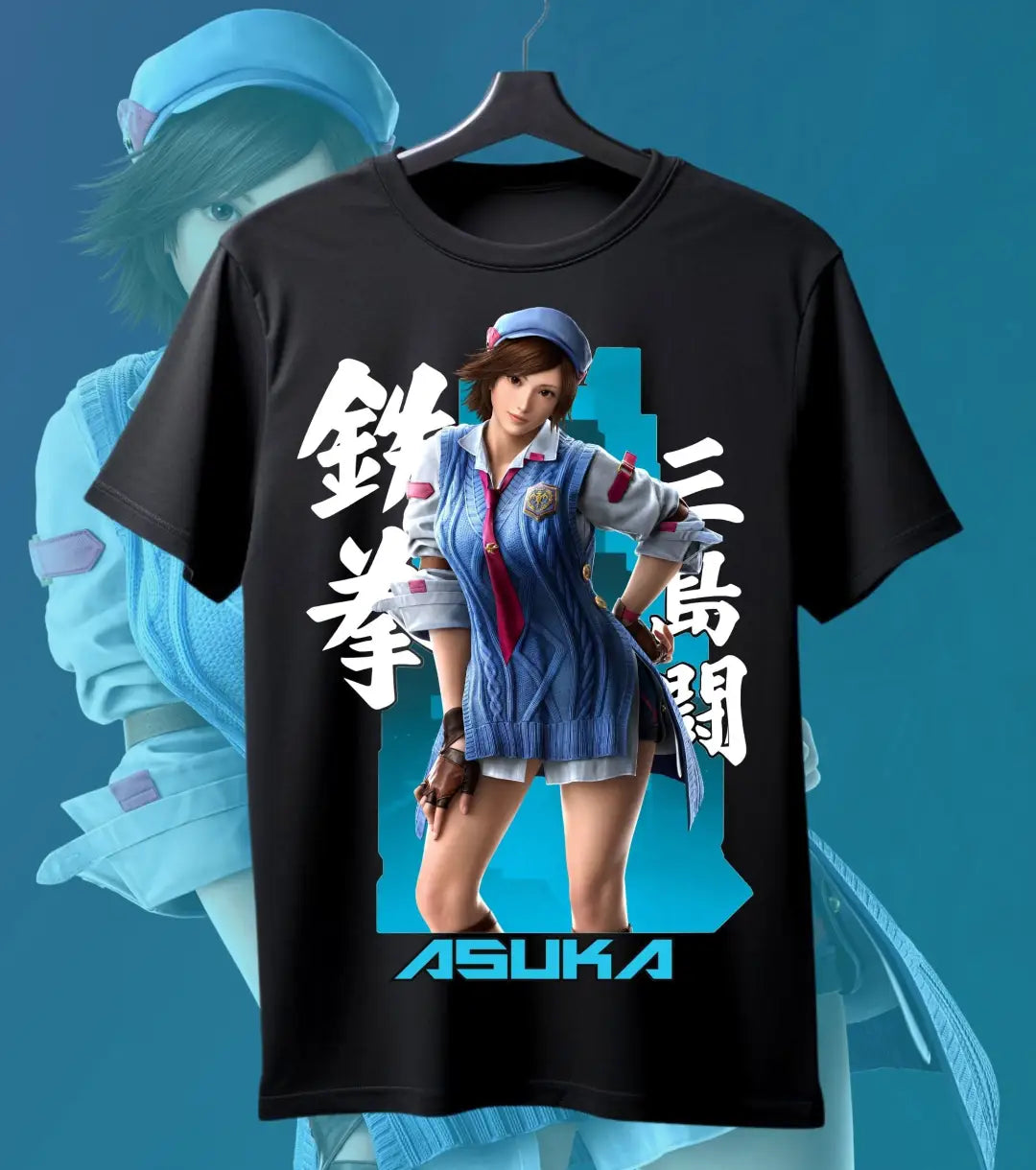 Asuka Kazama – The Street Fighter Spirit Tee - Front print / Black / S - Tekken