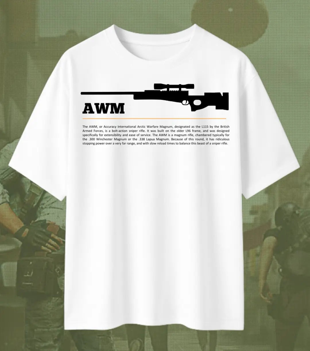 BGMI AWM Oversized T-Shirt – One-Shot Knockout | 240 GSM Heavyweight Gamer Tee - Valorant
