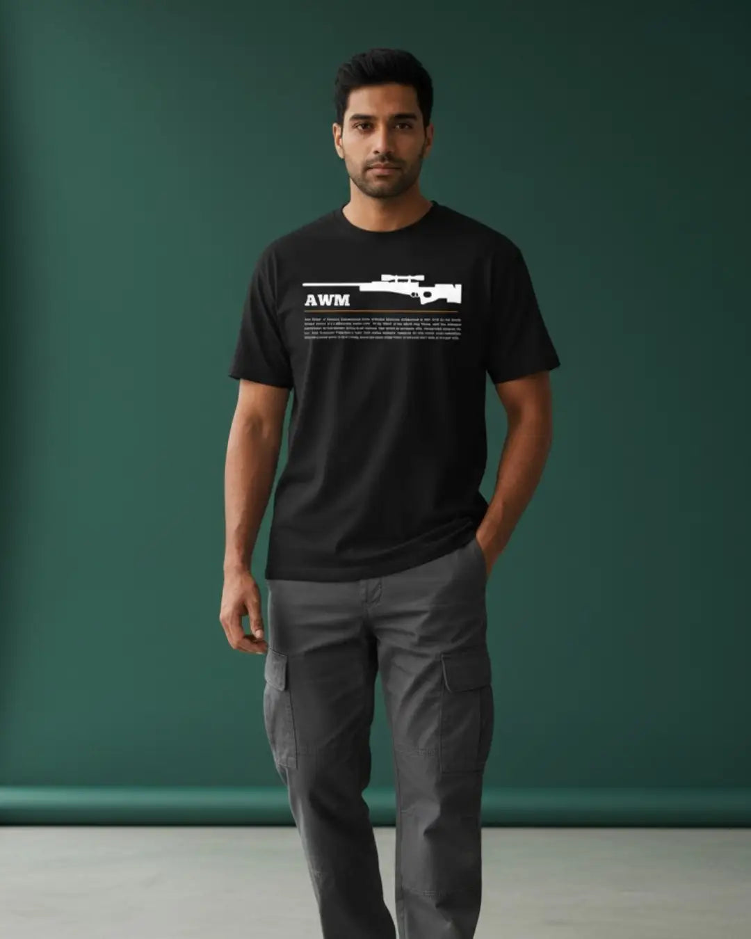 BGMI AWM Oversized T-Shirt – One-Shot Knockout | 240 GSM Heavyweight Gamer Tee - Black / XS / 180GSM - Valorant