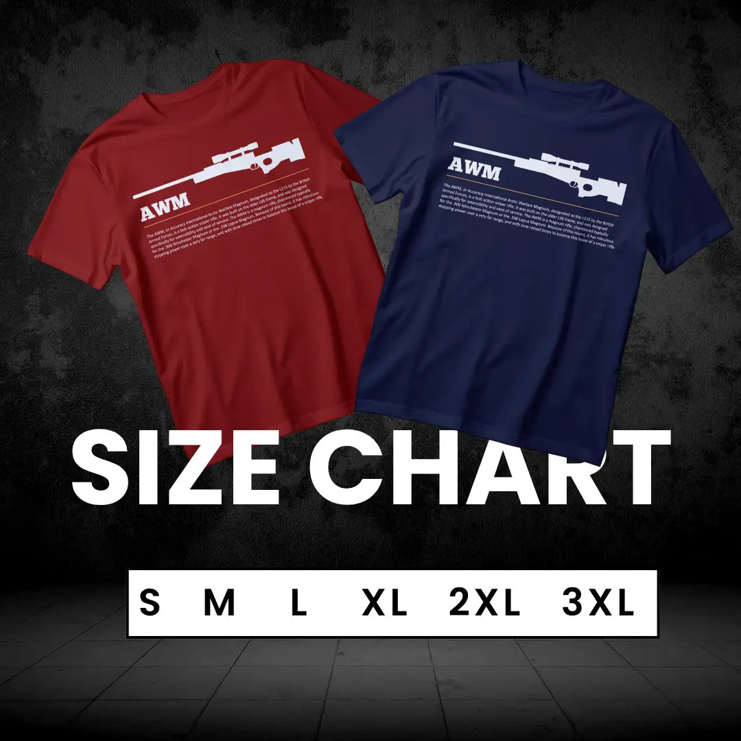 BGMI AWM T-Shirt | PUBG Sniper Rifle Graphic Tee - BGMI/PUBG