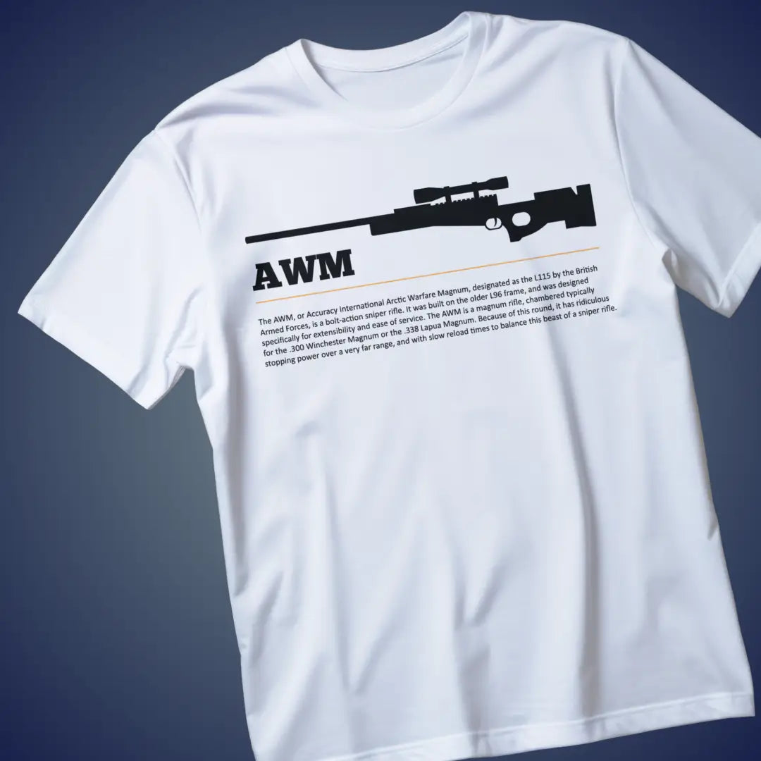 BGMI AWM T-Shirt | PUBG Sniper Rifle Graphic Tee - BGMI/PUBG