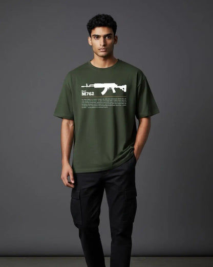 BGMI Beryl M762 T-Shirt | PUBG Spray King Tee - Bottle Green / S - BGMI/PUBG