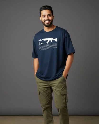 BGMI Beryl M762 T-Shirt | PUBG Spray King Tee - Navy / S - BGMI/PUBG