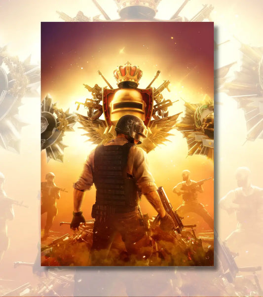 BGMI Glory – Rise of the Champion Wall Art Poster | 300 GSM Matte Finish - BGMI/PUBG