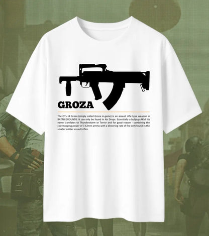 BGMI Groza Oversized T-Shirt – Airdrop Beast Edition | 240 GSM Heavyweight Gamer Tee - Valorant