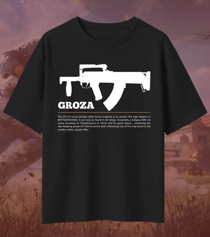 BGMI Groza Oversized T-Shirt – Airdrop Beast Edition | 240 GSM Heavyweight Gamer Tee - Valorant