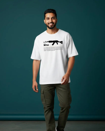 BGMI Groza Oversized T-Shirt – Airdrop Beast Edition | 240 GSM Heavyweight Gamer Tee - White / XS / 180GSM - Valorant