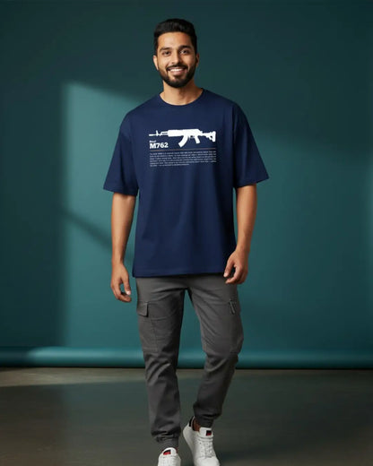 BGMI Groza Oversized T-Shirt – Airdrop Beast Edition | 240 GSM Heavyweight Gamer Tee - Navy / XS / 180GSM - Valorant