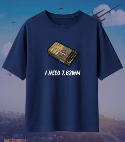 BGMI I Need Ammo Oversized T-Shirt – Squad Loot Meme Tee | 240 GSM Heavyweight Gamer Tee - BGMI/PUBG