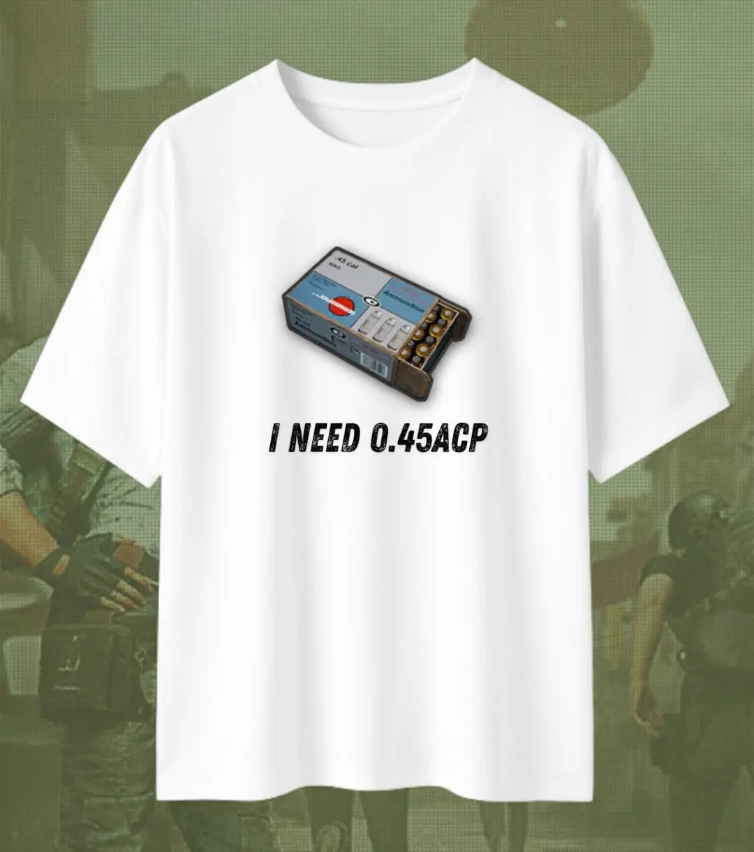 BGMI I Need Ammo Oversized T-Shirt – Squad Loot Meme Tee | 240 GSM Heavyweight Gamer Tee - BGMI/PUBG