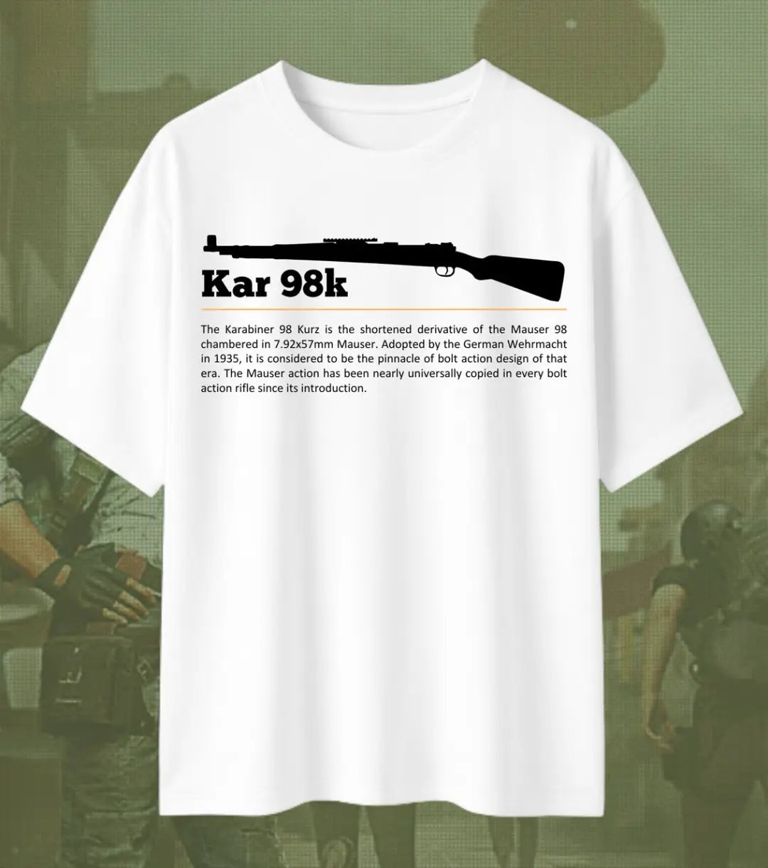 BGMI Kar98k Oversized T-Shirt – Classic Sniper Legend | 240 GSM Heavyweight Gamer Tee - Valorant