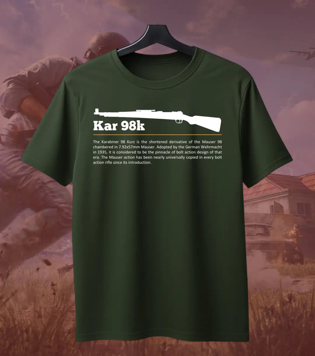 BGMI Kar98k T-Shirt | PUBG Bolt-Action Sniper Tee - BGMI/PUBG