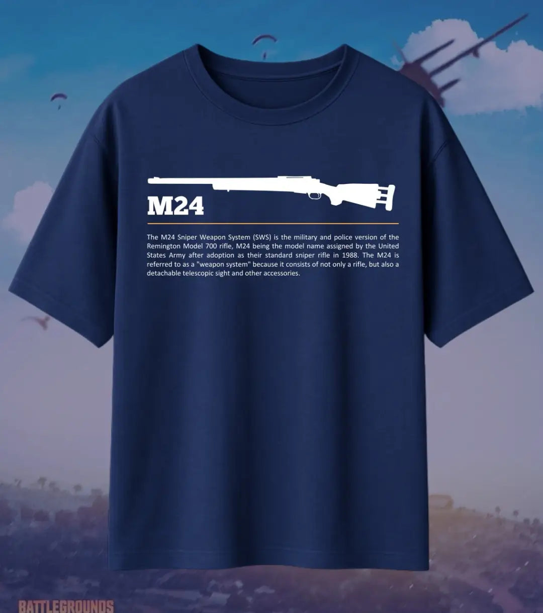 BGMI M24 Oversized T-Shirt – Clean Bolt-Action Aim | 240 GSM Heavyweight Gamer Tee - Valorant