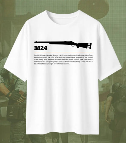 BGMI M24 Oversized T-Shirt – Clean Bolt-Action Aim | 240 GSM Heavyweight Gamer Tee - Valorant