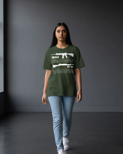 BGMI M4 Combo T-Shirt | PUBG Battle Royale Weapon Tee - BGMI/PUBG