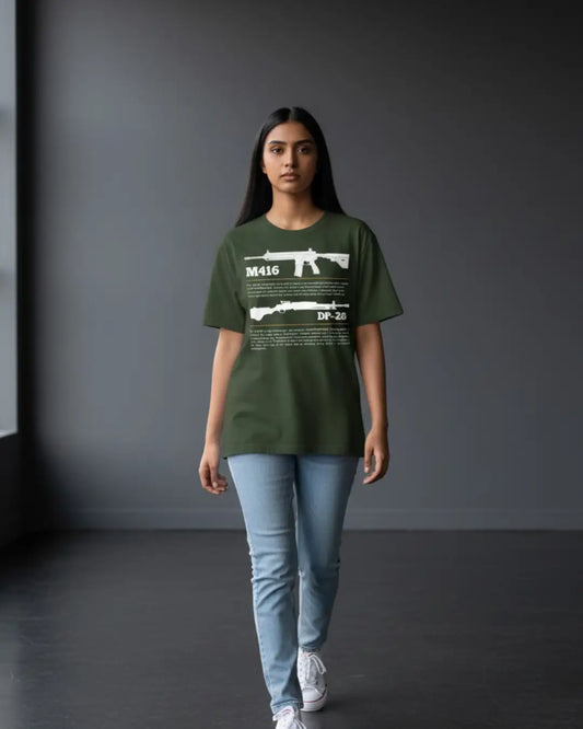 BGMI M4 Combo T-Shirt | PUBG Battle Royale Weapon Tee - BGMI/PUBG