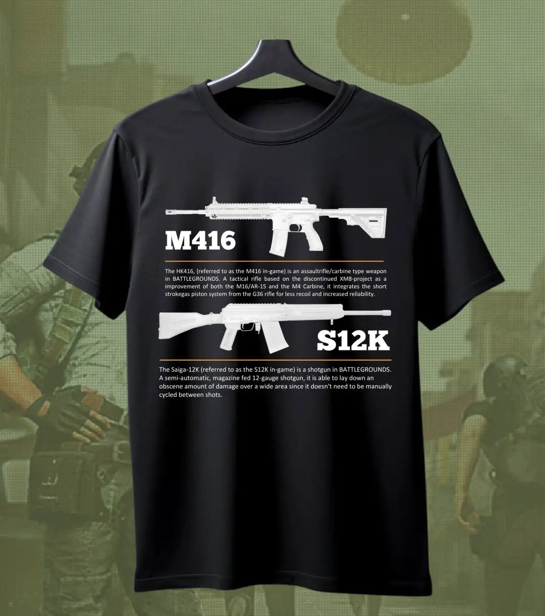 BGMI M4 Combo T-Shirt | PUBG Battle Royale Weapon Tee - BGMI/PUBG