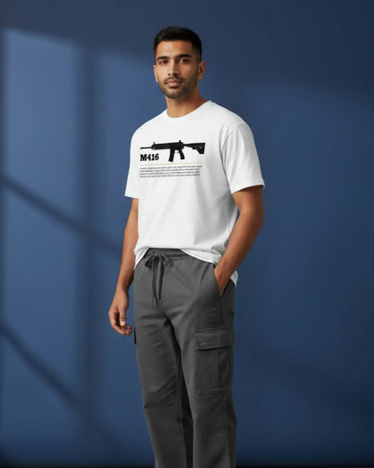 BGMI M416 Oversized T-Shirt – Meta Spray King | 240 GSM Heavyweight Gamer Tee - White / XS / 180GSM - Valorant