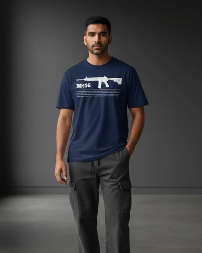BGMI M416 Oversized T-Shirt – Meta Spray King | 240 GSM Heavyweight Gamer Tee - Navy / XS / 180GSM - Valorant