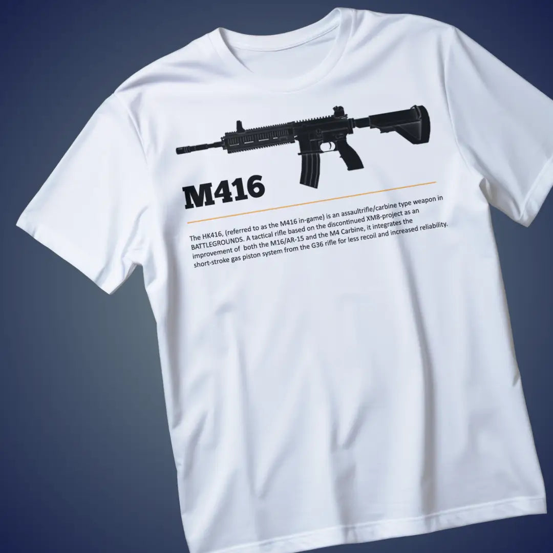 BGMI M416 T-Shirt | PUBG Tactical Assault Rifle Tee - BGMI/PUBG