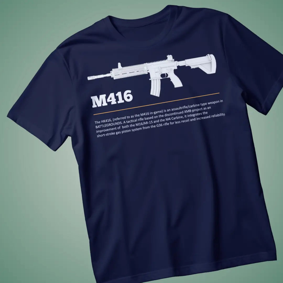 BGMI M416 T-Shirt | PUBG Tactical Assault Rifle Tee - BGMI/PUBG