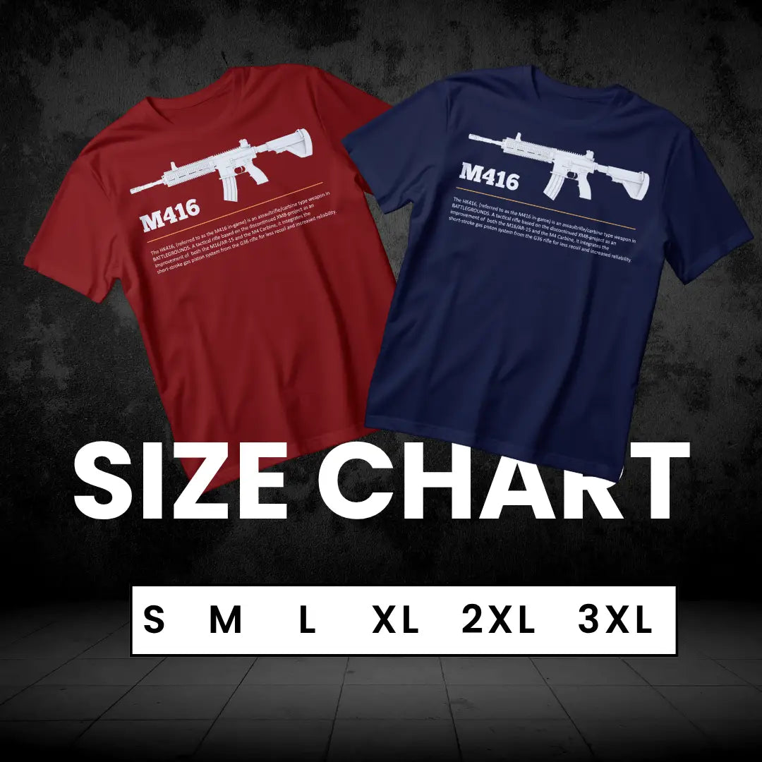 BGMI M416 T-Shirt | PUBG Tactical Assault Rifle Tee - BGMI/PUBG