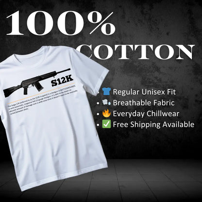 BGMI S12K T-Shirt | PUBG Shotgun Graphic Tee - BGMI/PUBG